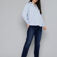 Women's Striped Blue Spread Collar Top - 954d3083-40f2-4066-bae7-5dd96aa907b81742379281737-Womens-Striped-Light-blue-Spread-Collar-Top-6231742379281332-5 View
