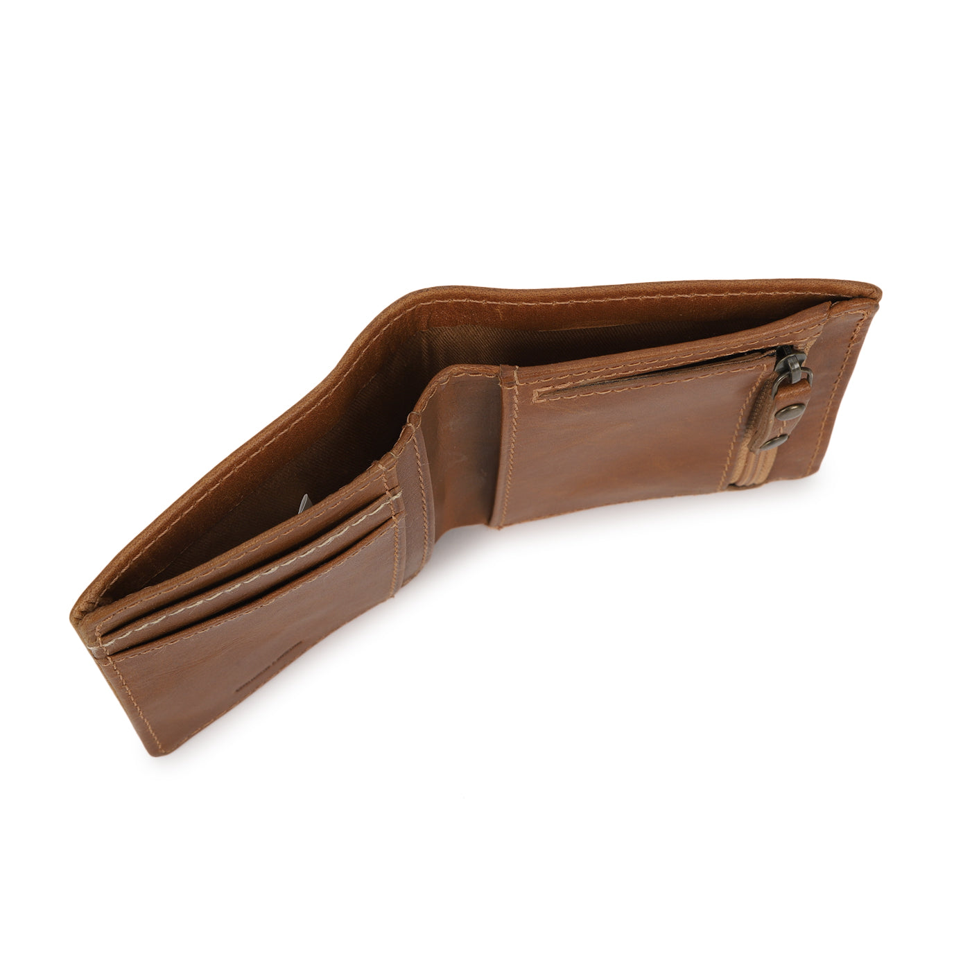 Men's Tan Brand Logo Bi-Fold Wallet - 48ab4d39-f408-455c-8a99-65cb22f09487 View