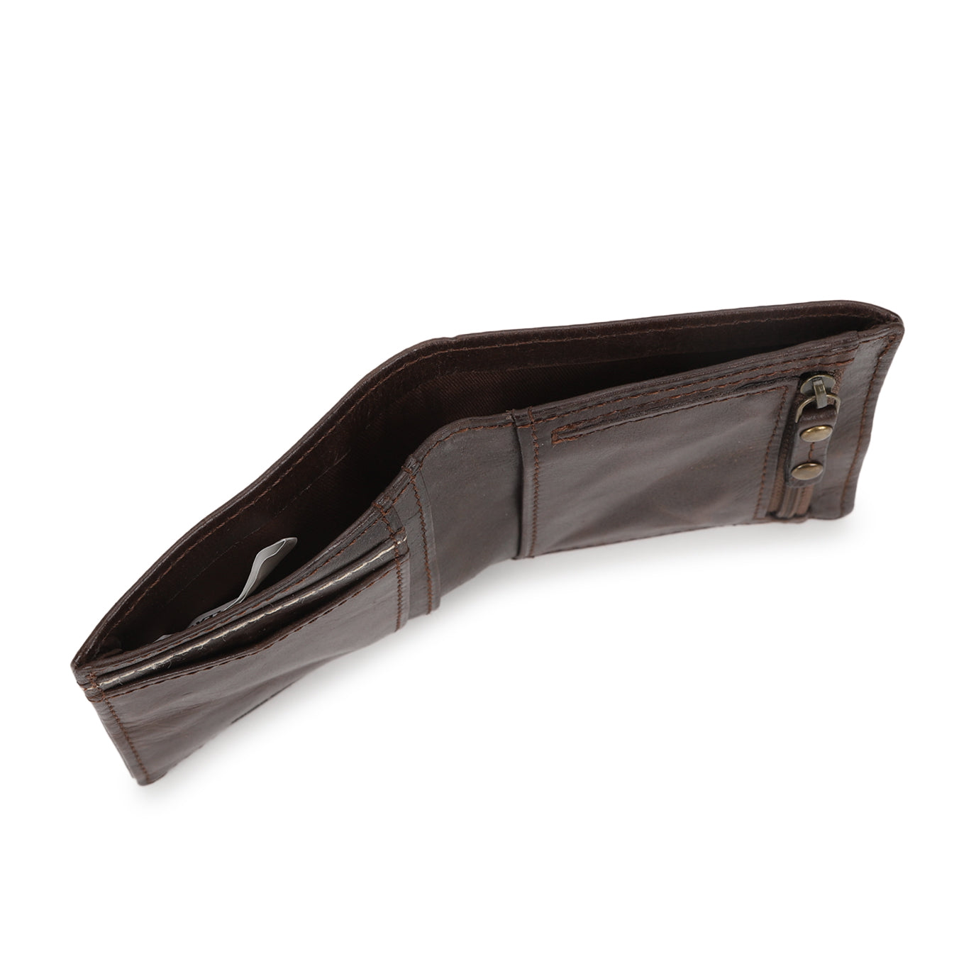Men's Brown Brand Logo Bi-Fold Wallet - 946a42a7-72f5-48d3-969d-5eadcef66b61 View