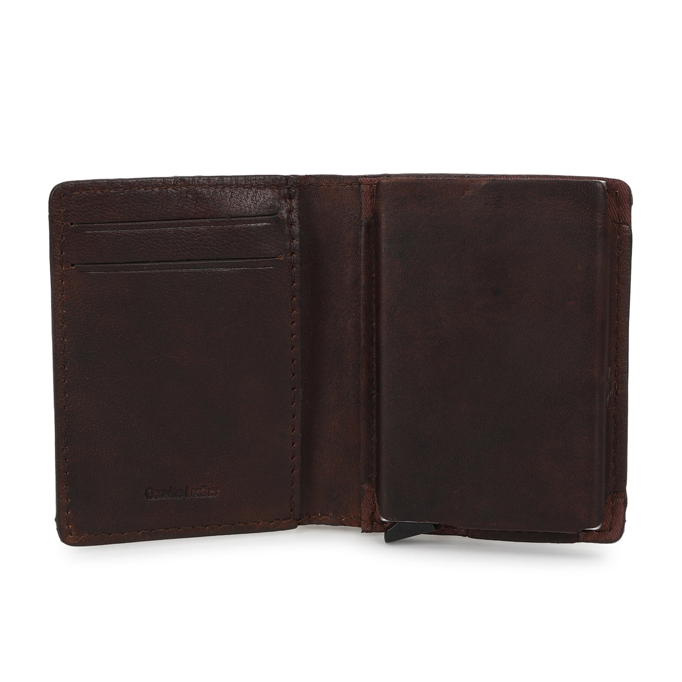 Men's Brown Brand Logo Mechanical Card Wallet - f4075b23-cd8a-457a-9735-d13893f9061e View