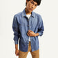Men's Colorblock Relaxed Fit Denim Overshirt - 9596e873038b2c48ab1f1f507ec61d87 View