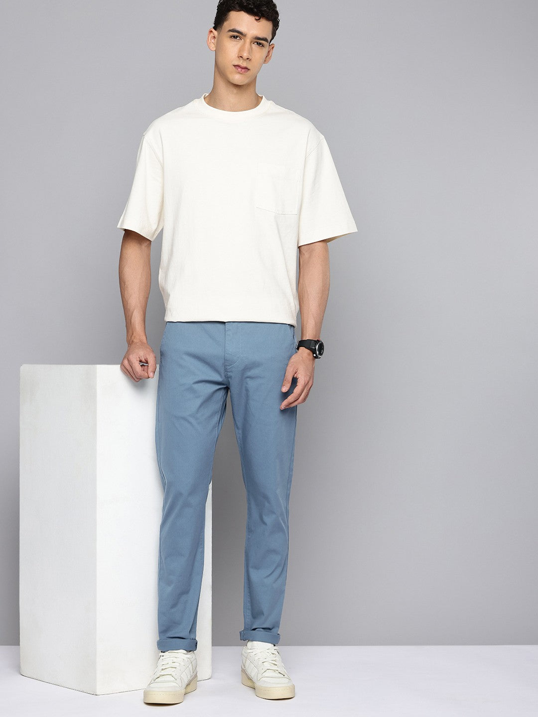 Men's 512 Blue Slim Tapered Fit Trousers - 96aad01b-64ba-4c1a-bfee-f4e34329bc821737115422950-Mens-Blue-Slim-Tapered-Fit-Trousers-9811737115422084-4 View