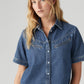 Women's Solid Spread Collar Shirt - 9a0ee6deda06ea3eb92a5440f3c9233b View