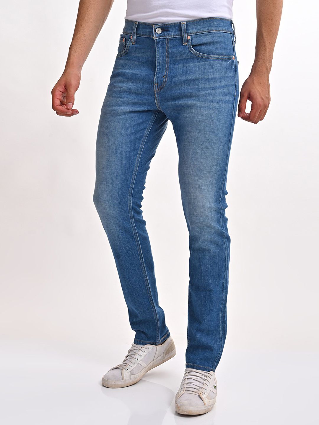 Men's 512 Blue Slim Tapered Fit Mid Rise Jeans - 9b3fa3249125b124ac394f7d90cde26e View