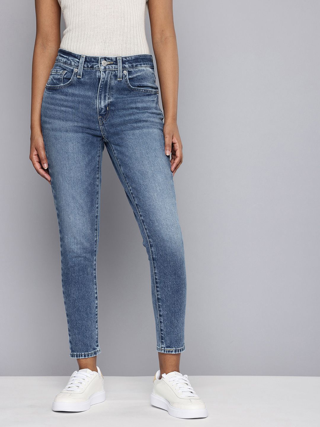 Women's 721 Blue Skinny Fit High Rise Jeans - 9cf7d9e2953cc507efa2cca00995a06b View