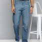Men's 551 Blue Loose Fit Mid Rise Jeans - Front View