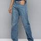 Men's 551 Blue Loose Fit Mid Rise Jeans - Side View