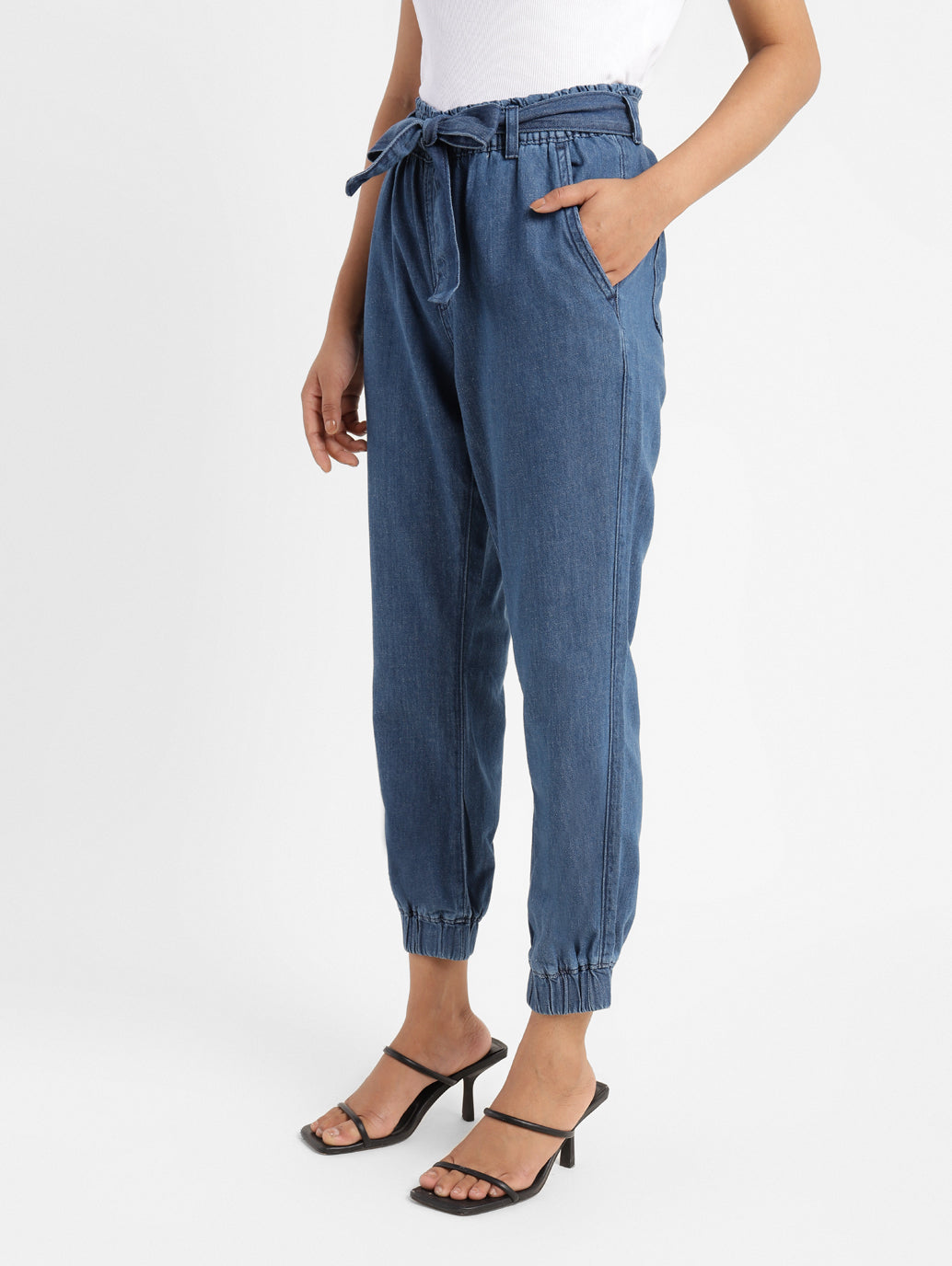 Women's High Rise Slim Fit Trousers - fc8044ba-e79e-42a6-ac78-b8d0f8f7ea6d View