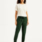 Women's High Rise Green Regular Fit Joggers - Front View