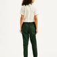 Women's High Rise Green Regular Fit Joggers - Back View