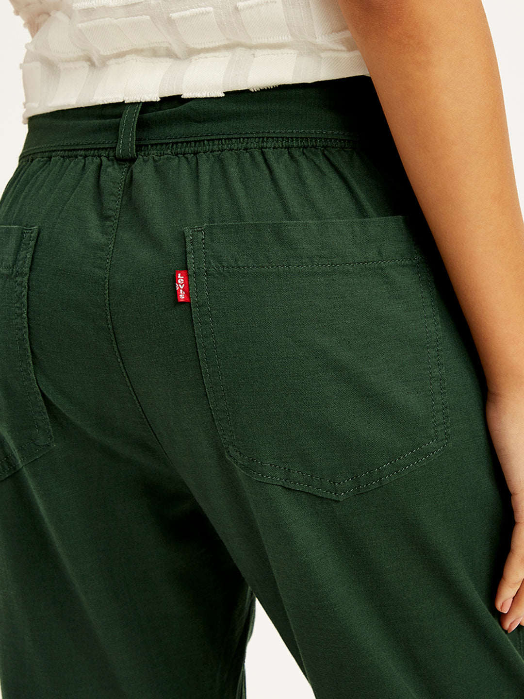 Women's High Rise Green Regular Fit Joggers - 282b7b5a-b4aa-4ed3-a989-7beb963d1365 View