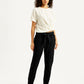 Women's High Rise Black Regular Fit Joggers - Front View