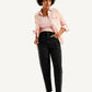 Women's Black Loose Tapered Fit High Rise Jeans - Styleshot View