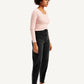 Women's Black Loose Tapered Fit High Rise Jeans - Side View