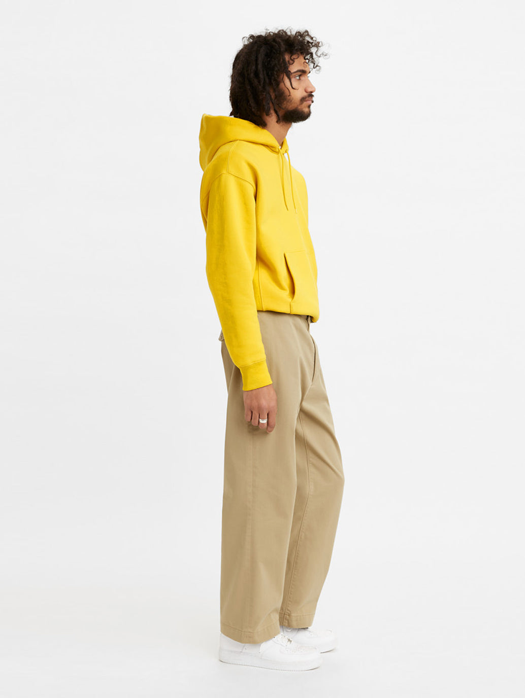 Men's Beige Regular Fit Trousers - d8e7ef2b-dbaa-4b3c-af61-a35ca703fb4f View