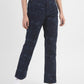 Women's Blue Loose Fit High Rise Jeans - 489033b9-65f3-4e0e-aa68-e5139b4ac70d View