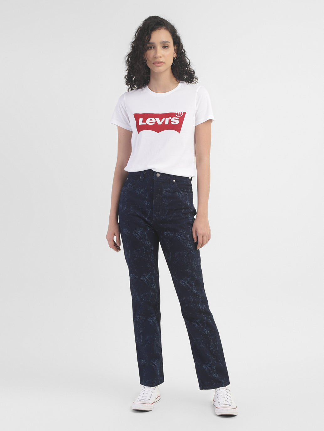 Women's Blue Loose Fit High Rise Jeans - e730677b-6450-415d-a9ce-c4ae0235f628 View