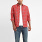 Men's Checkered Spread Collar Linen Shirt - 89c311fa-0d74-45ae-91d1-907174819863 View