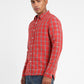 Men's Checkered Spread Collar Linen Shirt - b7647bab-84b3-4ec6-a046-31e5f8ee7fb2 View