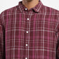 Men's Checkered Spread Collar Linen Shirt - 942f9d89-e352-4f86-8116-d31ac7f1fe39 View