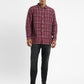 Men's Checkered Spread Collar Linen Shirt - 9c59ec17-8882-4502-85ed-12828b123c38 View