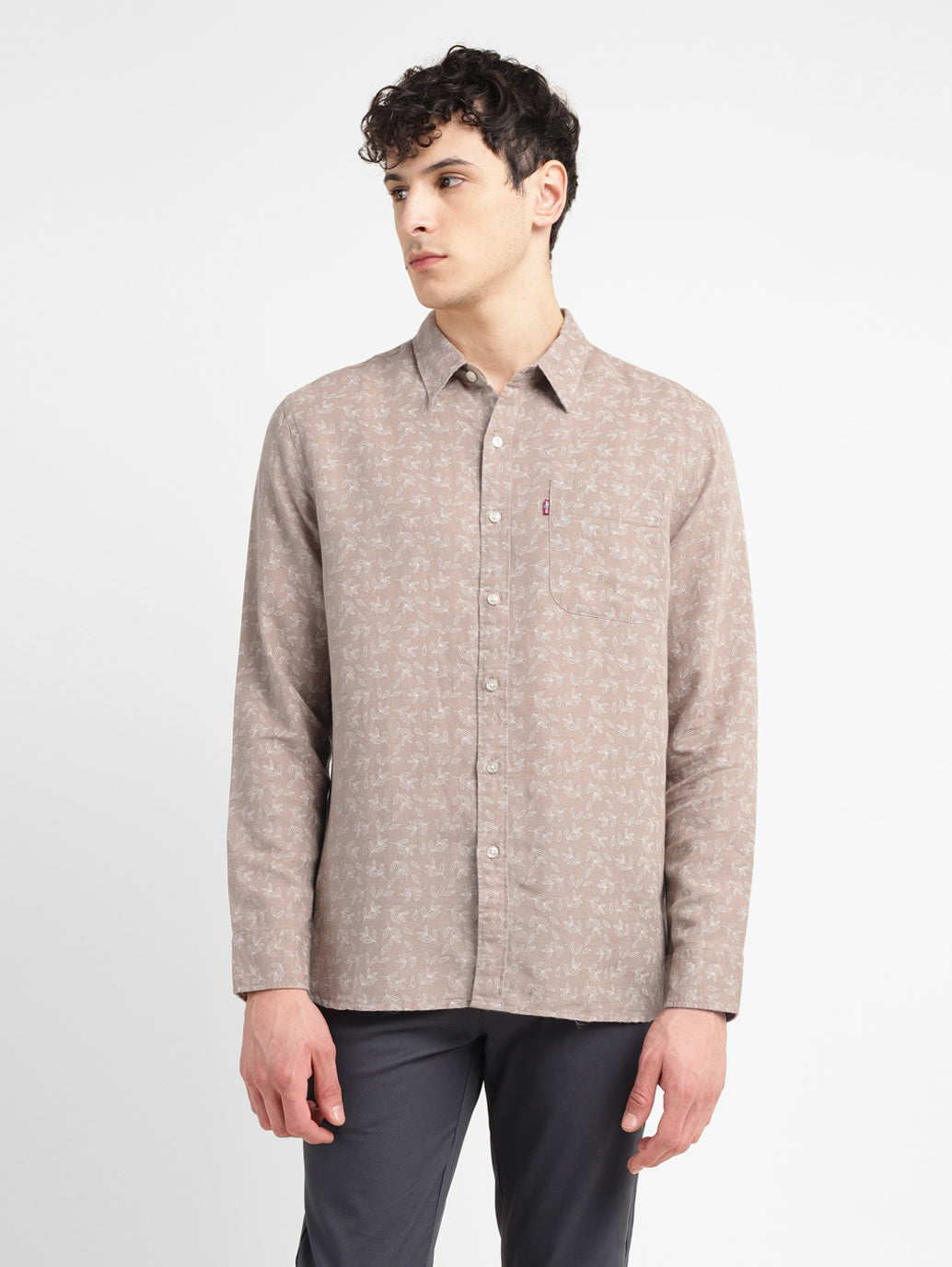 Men's Printed Spread Collar Shirt - fb21c513-1511-4bf5-9eb3-5add1cb89880 View
