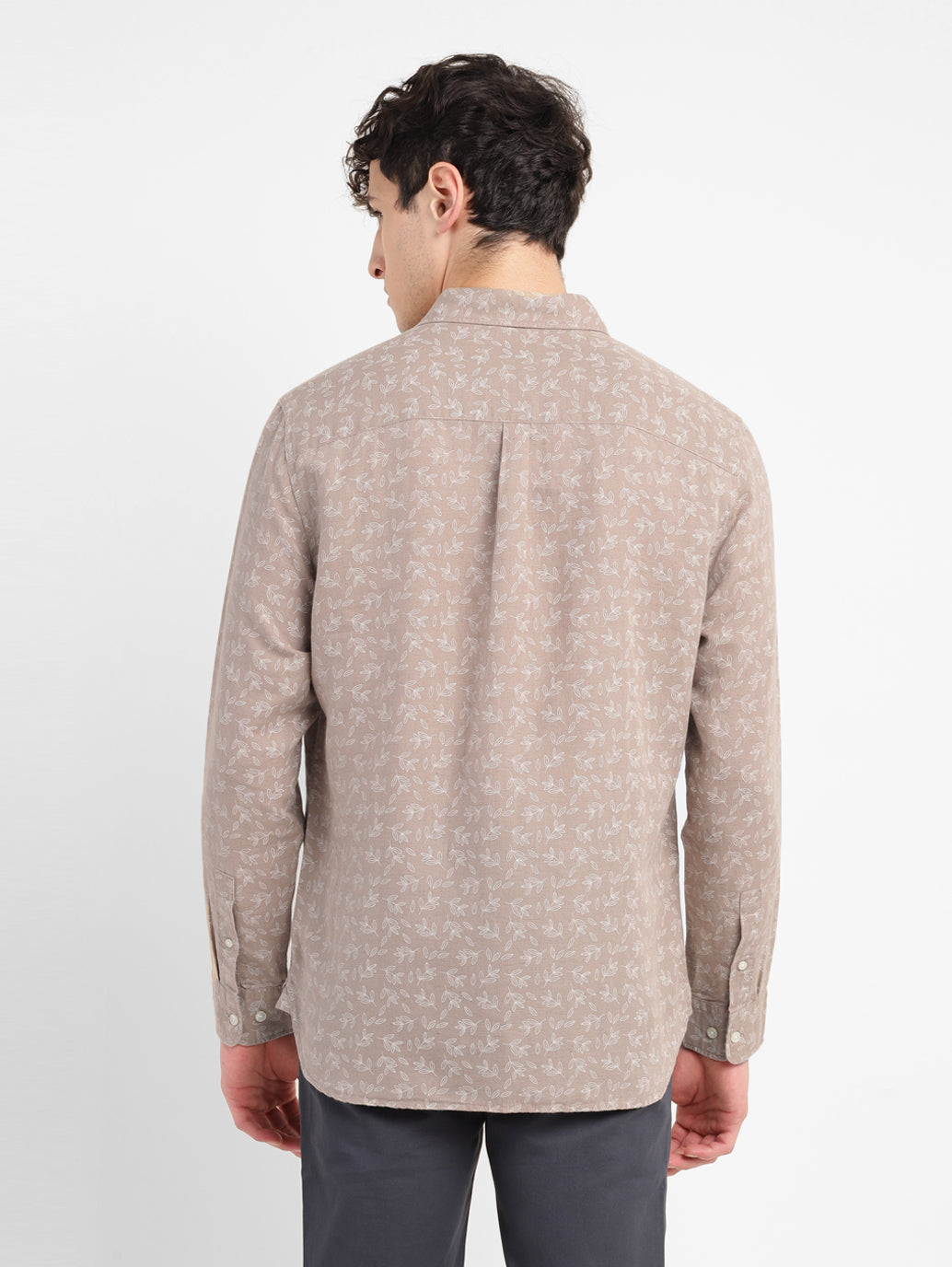 Men's Printed Spread Collar Shirt - 5686a94a-2da2-47bf-8887-a86ace986d6b View