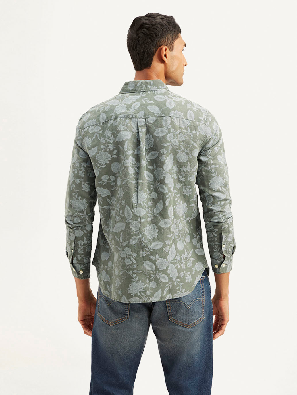 Men's Floral Print Slim Fit Shirt - 4421eb69-540e-41d2-a2f9-8f62719aa8db View