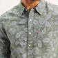 Men's Floral Print Slim Fit Shirt - Detail View