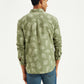 Men's Floral Print Slim Fit Shirt - Back View