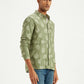 Men's Floral Print Slim Fit Shirt - Side View