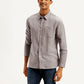 Men's Solid Slim Fit Linen Shirt - Side View