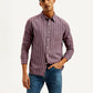 Men's Striped Slim Fit Linen Shirt - Styleshot View