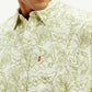 Men's Floral Slim Fit Linen Shirt - Detail View