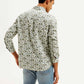 Men's Floral Slim Fit Linen Shirt - Back View