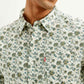 Men's Floral Slim Fit Linen Shirt - Detail View