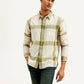Men's Checkered Slim Fit Linen Shirt - Styleshot View