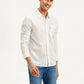 Men's Solid Slim Fit Linen Shirt - Side View