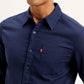 Men's Solid Slim Fit Linen Shirt - Detail View