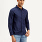 Men's Solid Slim Fit Linen Shirt - Side View