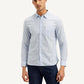 Men's Solid Slim Fit Linen Shirt - Front View