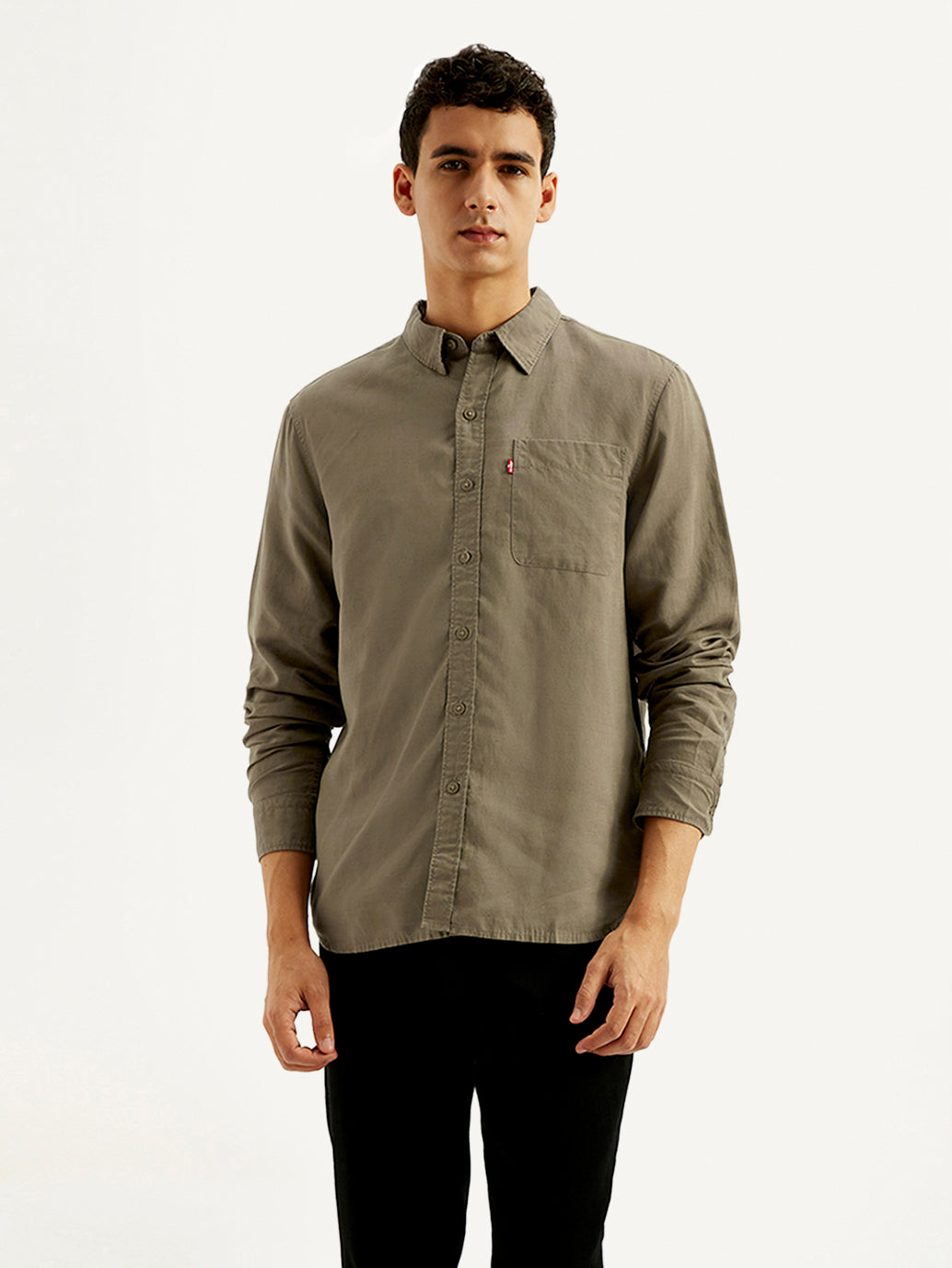 Men's Solid Slim Fit Linen Shirt