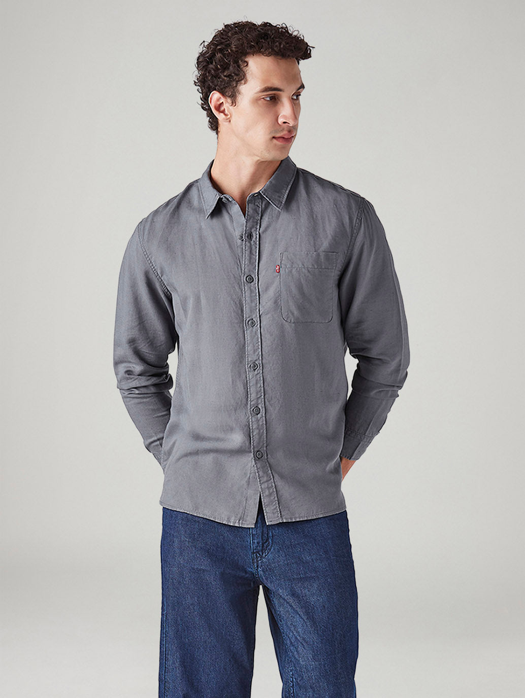Men's Solid Slim Fit Linen Shirt