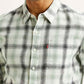 Men's Checkered Multicolor Slim Fit Linen Shirt - Detail View