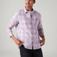 Men's Checkered Slim Fit Linen Shirt - Styleshot View