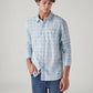 Men's Checkered Slim Fit Linen Shirt - Styleshot View