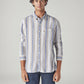 Men's Striped Slim Fit Dobby Shirt - Front View