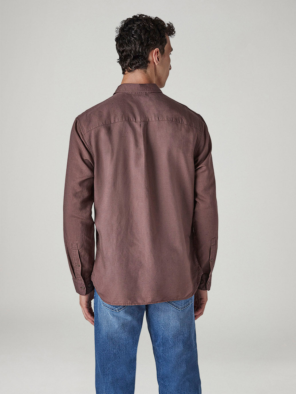 Men's Solid Slim Fit Linen Shirt - 20 View