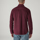 Men's Solid Slim Fit Corduroy Shirt - Back View