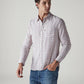 Men's Checkered Slim Fit Linen Shirt - Styleshot View